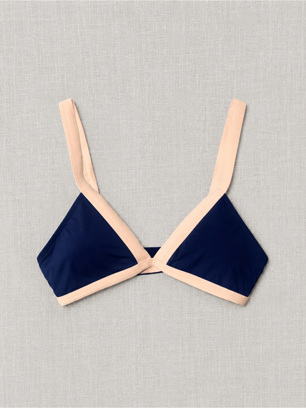 L*SPACE Navy and Beige Trim Two-Piece Bikini - Picture 2 of 7